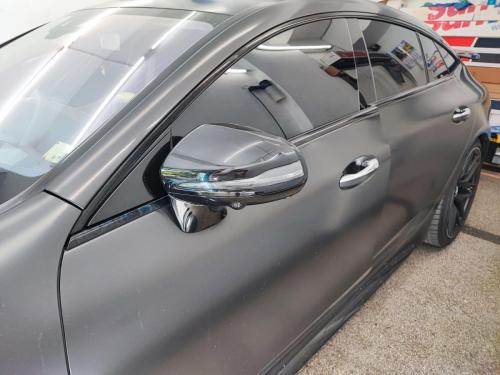 Затъмняване на стъкла Бургас автомобил mercedes gt63S с автомобилно фолио 5