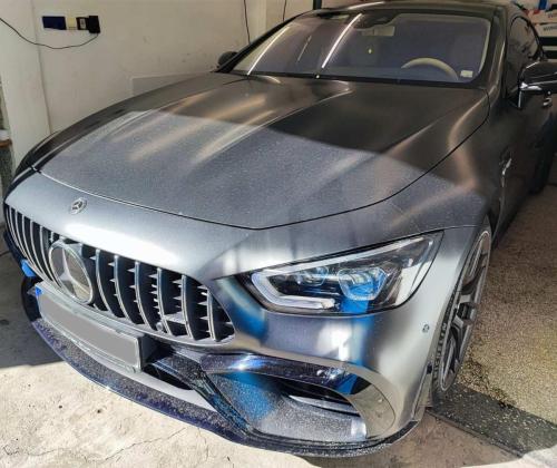 Затъмняване на стъкла Бургас автомобил mercedes gt63S с автомобилно фолио 5